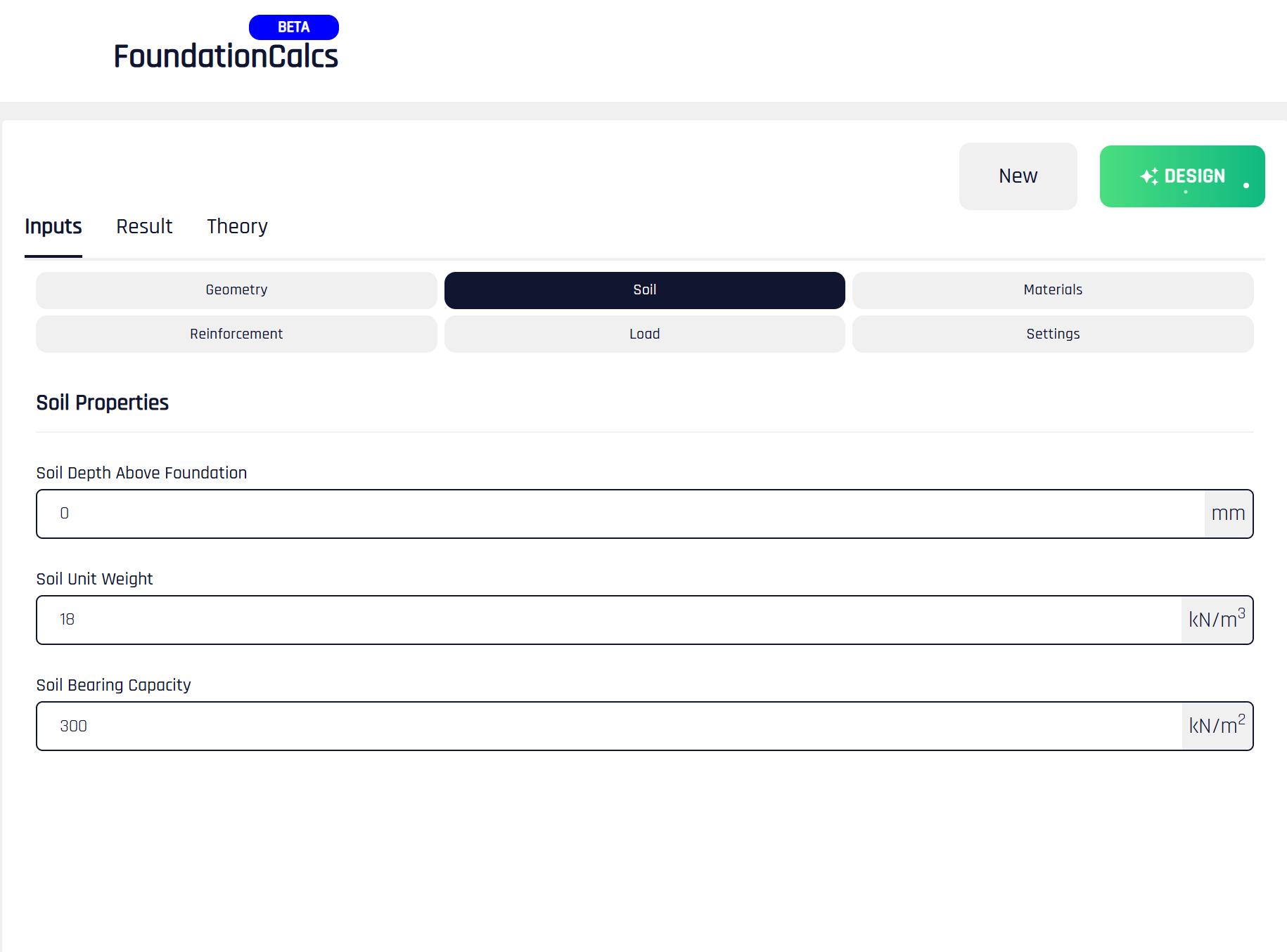 Foundation Calcs Validation
